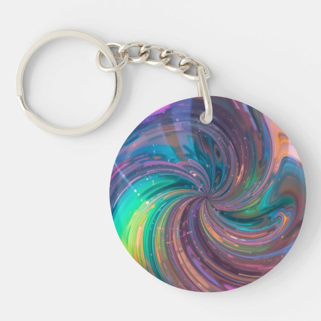 Chromatic Vortex Keychain (Front)