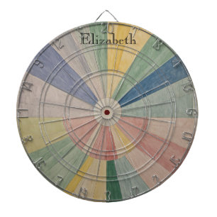 Chromatic Whirl: Abstract Pastel Color Wheels Dart Board