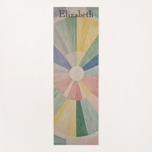 Chromatic Whirl Abstract Pastel Color Wheels Yoga Mat