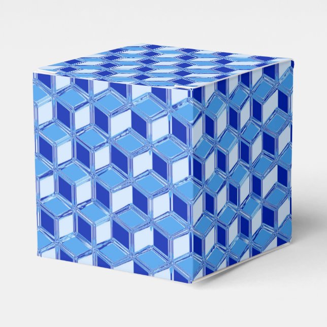Chrome 3-d boxes - cobalt blue (Front Side)