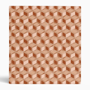 Chrome 3-d boxes - copper colored binder