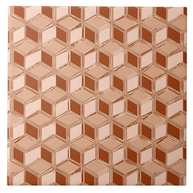 Chrome 3-d boxes - copper colored tile (Front)