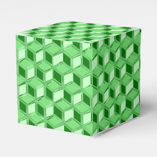 Chrome 3-d boxes - emerald green (Front Side)