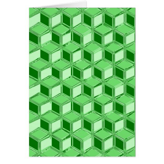 Chrome 3-d boxes - emerald green cards (Front)