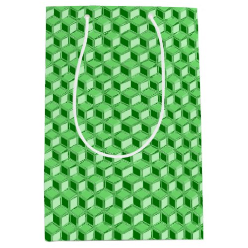 Chrome 3_d boxes _ emerald green medium gift bag