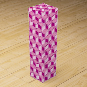 Chrome 3-d boxes - fuchsia pink