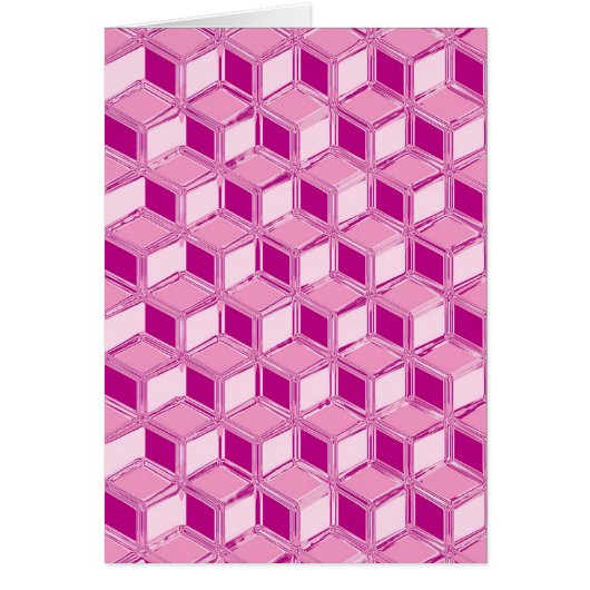 Chrome 3-d boxes - fuchsia pink cards (Front)