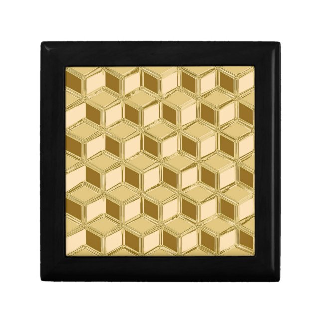 Chrome 3-d boxes - gold colored (Front)