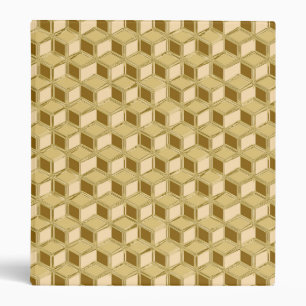 Chrome 3-d boxes - gold colored binder