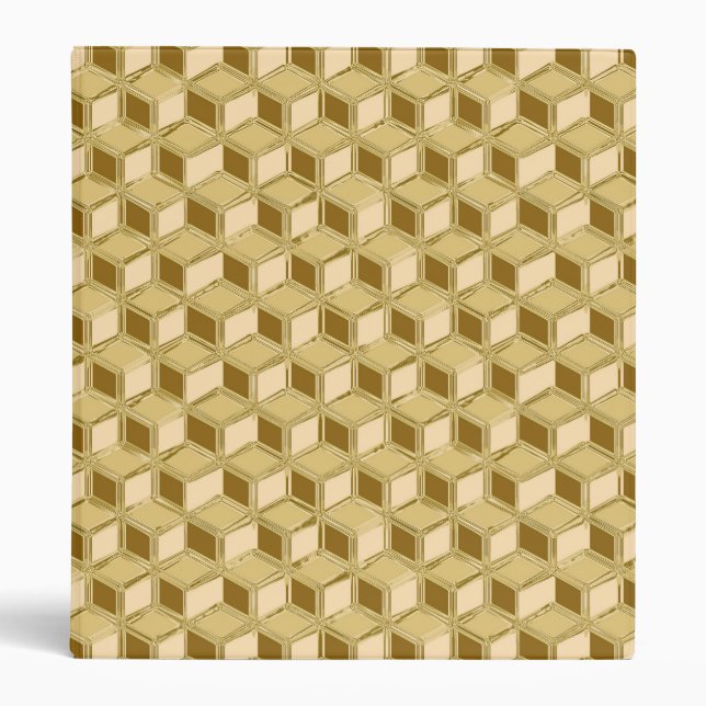 Chrome 3-d boxes - gold colored binder (Front)