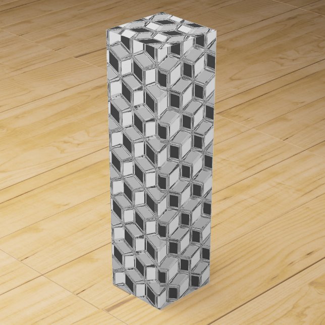 Chrome 3-d boxes - silver grey (Front)