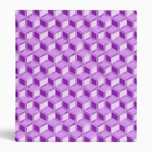 Chrome 3-d boxes - violet purple binder