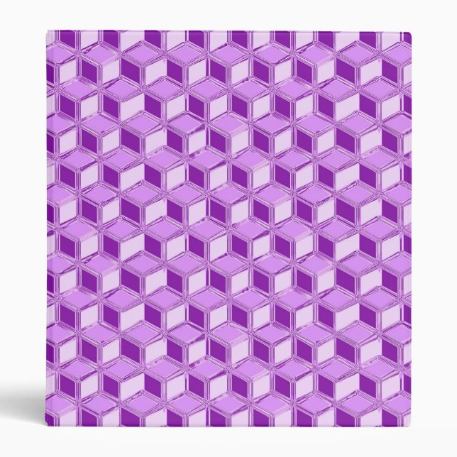 Chrome 3-d boxes - violet purple binder (Front)