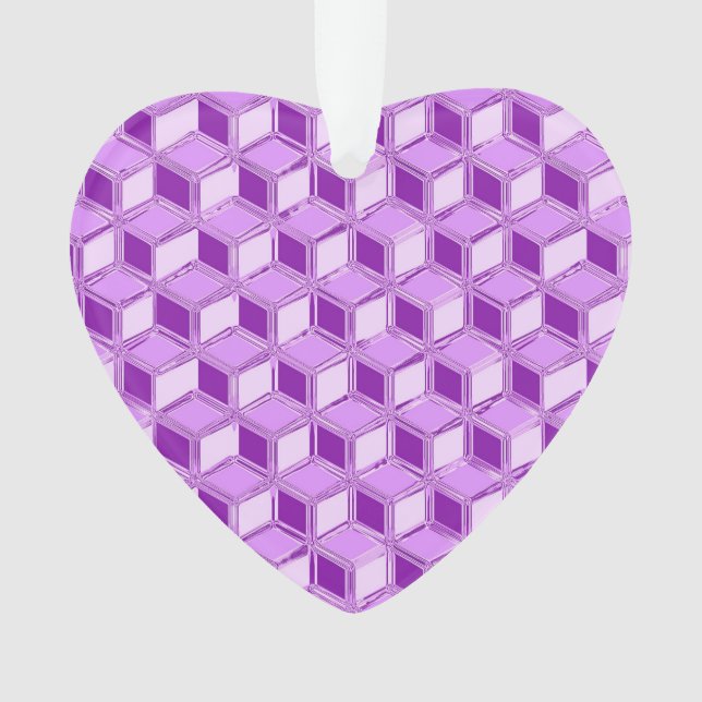 Chrome 3-d boxes - violet purple ornament (Front)