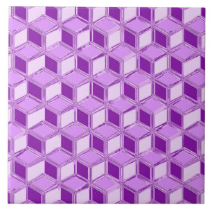 Chrome 3-d boxes - violet purple tile