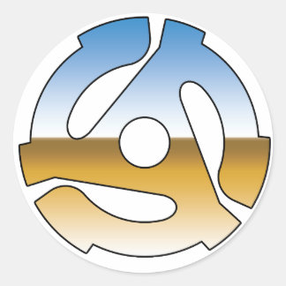 Chrome 45 RPM Classic Round Sticker