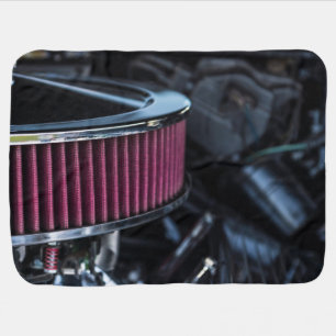 Chrome Air Intake Baby Blanket