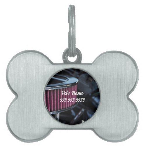 Chrome Air Intake Pet ID Tag