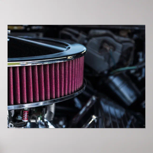 New Intake Poseter Design Chrome Air Intake Poster | Zazzle