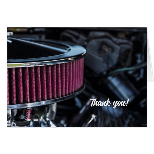 Chrome Air Intake Thank You Card