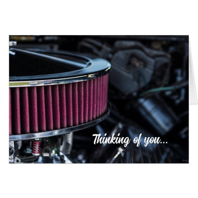 Chrome Air Intake Thinking Of You Card (Front Horizontal)