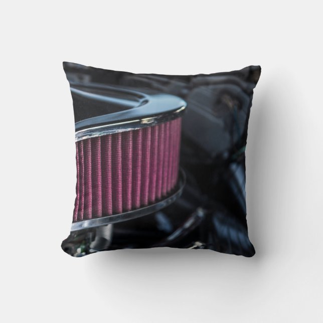Chrome Air Intake Throw Pillow (Front)