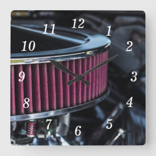 Chrome Air Intake Wall Clock