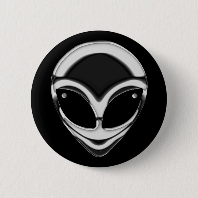 CHROME ALIEN HEAD BUTTON (Front)