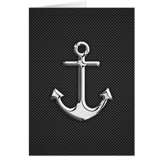 Chrome Anchor on Carbon Fiber Cards (Front)