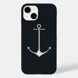 Chrome Anchor on Honeycombs Nautical Lifestyle Case-Mate iPhone 14 Case