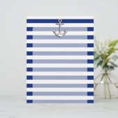 Chrome Anchor on Navy Stripes (Standing Front)