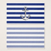Chrome Anchor on Navy Stripes (Front & Back)