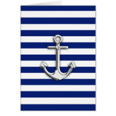 Chrome Anchor on Navy Stripes (Front)