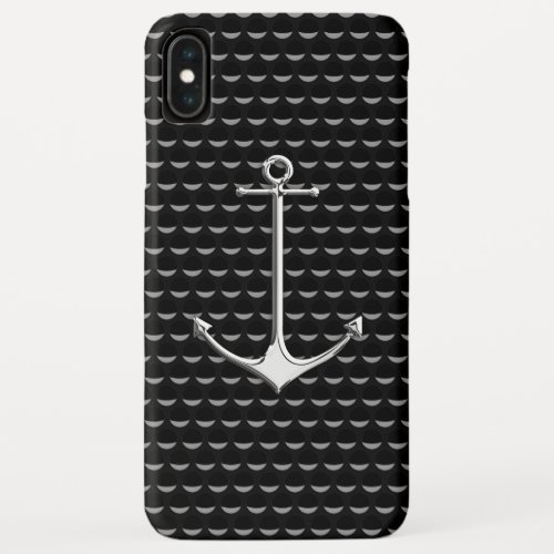 Chrome Anchor on Wave Cups Nautical Lifestyle iPhone XS Max Case