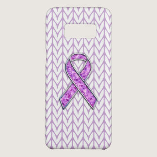 Chrome and Crystals Pink Ribbon Awareness Knit Case-Mate Samsung Galaxy S8 Case
