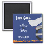 Chrome And Lace Biker Save The Date Magnet at Zazzle