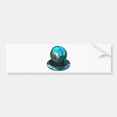 Chrome And Petrol Blue Icons Downloader Bumper Sticker