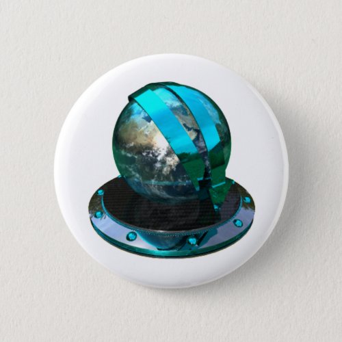 Chrome And Petrol Blue Icons Downloader Pinback Button