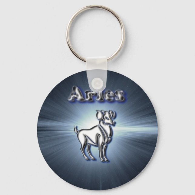 Chrome Aries Keychain (Front)