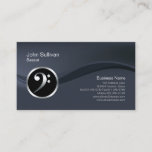 Chrome Bass Clef Icon Bassist Business Card at Zazzle