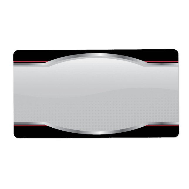 Chrome Beveled Layout Label (Front)