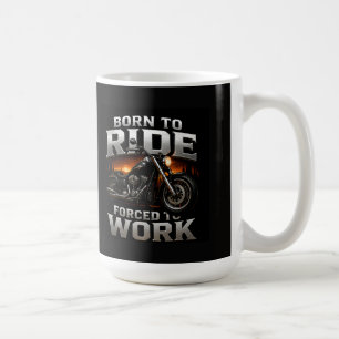 🏍️ Chrome Biker Skull Style For Motorcycle Riders Coffee Mug