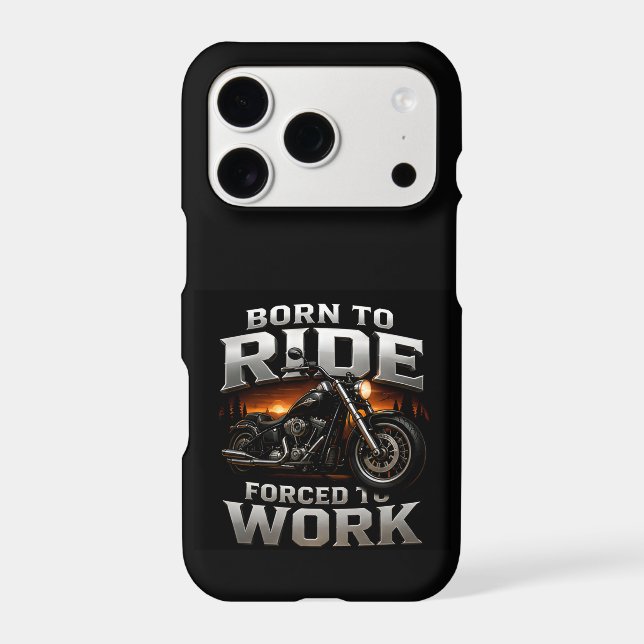 🏍️ Chrome Biker Skull Style For Motorcycle Riders iPhone Case (Back)