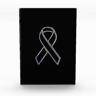 Chrome Black on Black Ribbon Awareness Award