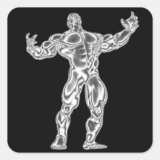 Chrome Bodybuilder Sticker (Front)