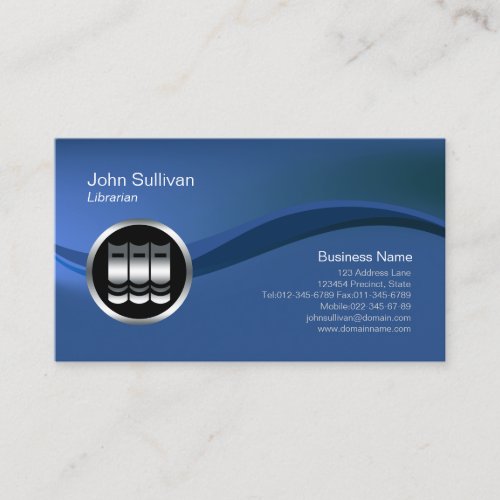 Chrome Books Icon Librarian Business Card