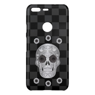 Chrome Calavera (Black Rose) Uncommon Google Pixl  Uncommon Google Pixel Case