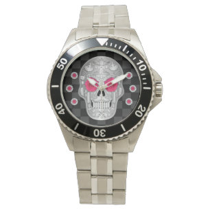 Chrome Calavera (Pink Rose) Watch