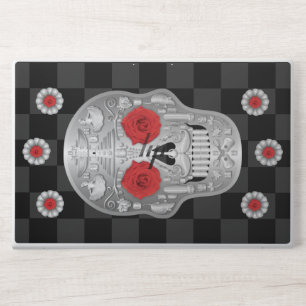 Chrome Calavera (Red Rose) HP Laptop Skin