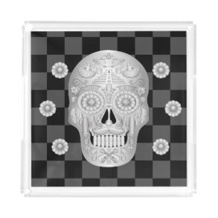 Chrome Calavera Watch Acrylic Tray